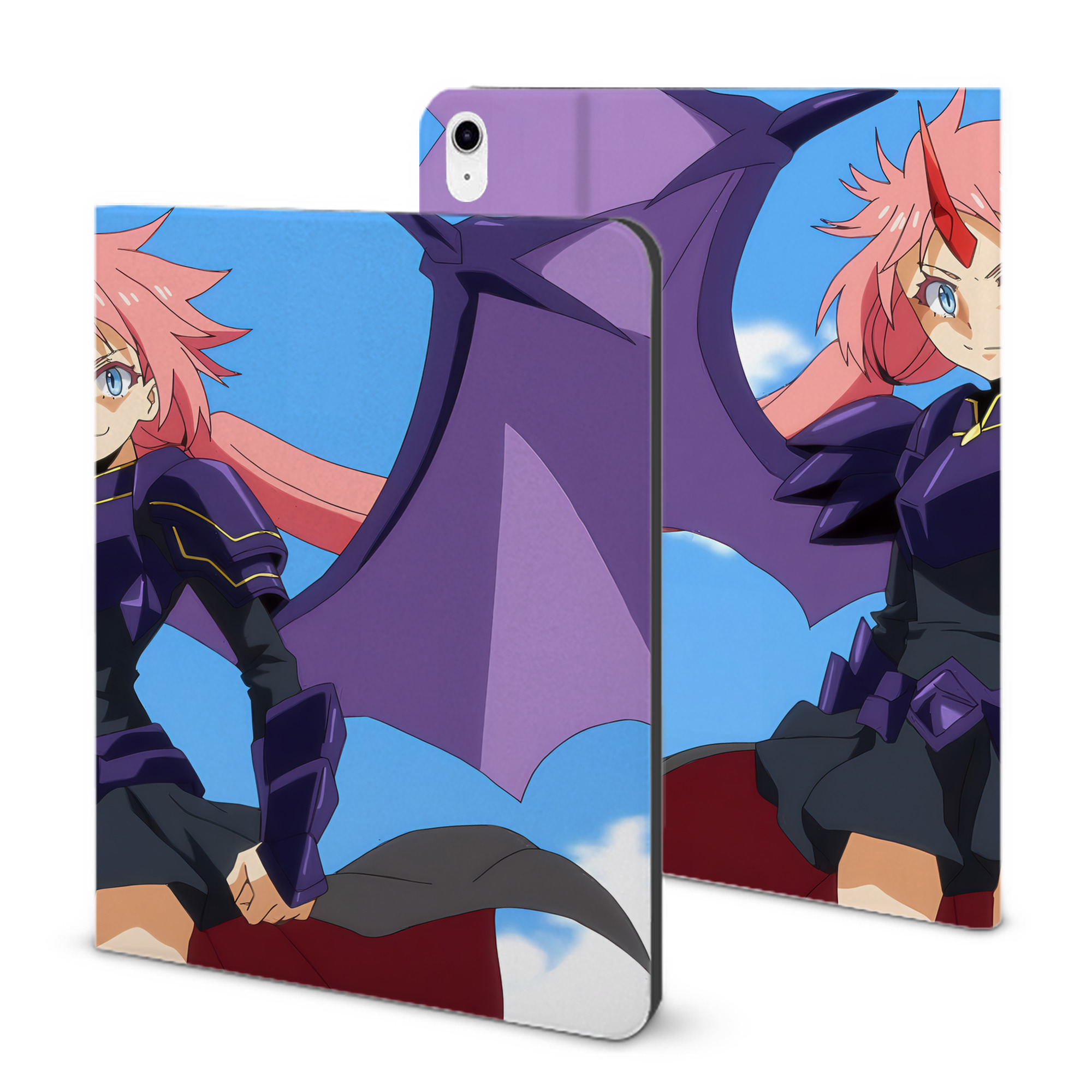 （画像用） 転スラ Regarding Reincarnated to Slime IPad ケース ブック型 PUレザー TPU 耐衝撃 軽量 薄型 ペン収納なし 全面保護 IPad 各モデル対応